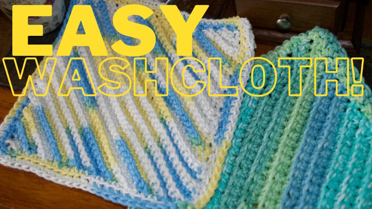 How to Crochet an Easy Textured Dishcloth - Maria's Blue Crayon