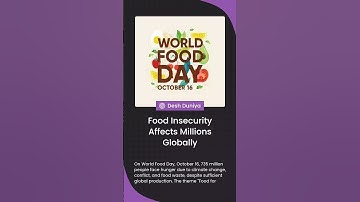 Food Insecurity Affects Millions Globally | Desh Duniya | Desh Duniya Updates