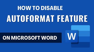 disable Microsoft Word AutoFormat feature