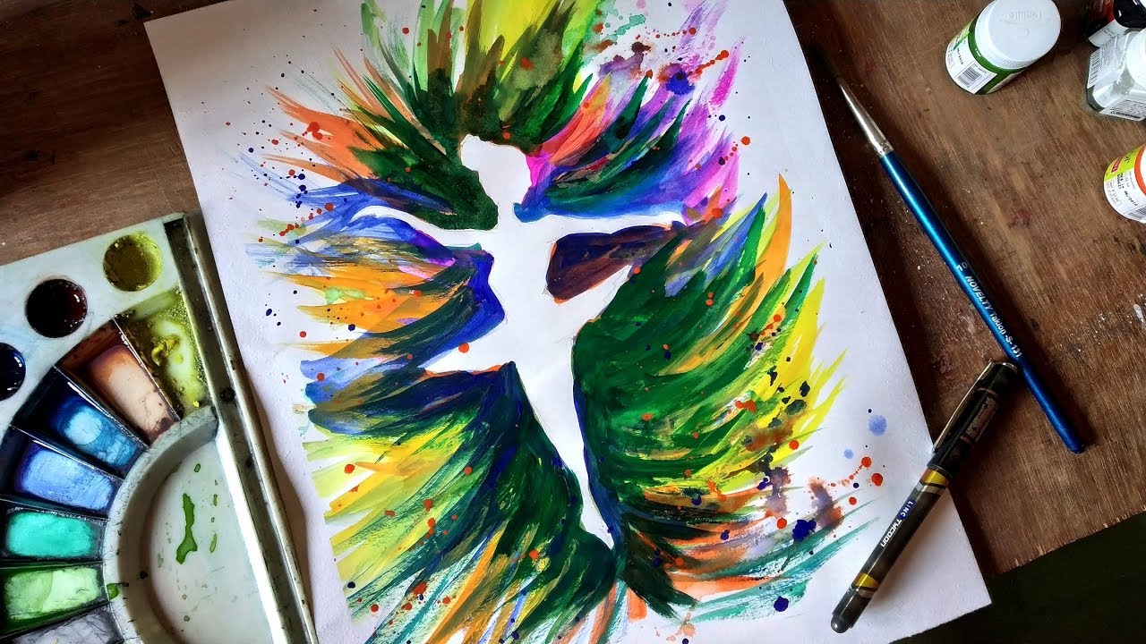 Dancing Girl Acrylic Painting | Paint with David - YouTube Watercolor People Dancing