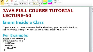 JAVA LECTURE -60| Enum Inside A Class| Full Explanation With Example (@ECL365CLASSES