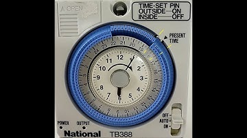 1-4 (圖片講解) national 機械 計時器 TB388  定時器 夏季 18:30 開燈 冬季 17:30 開燈 銀行 招牌燈 設定 分行 換季 藍色 圈圈 國際 牌
