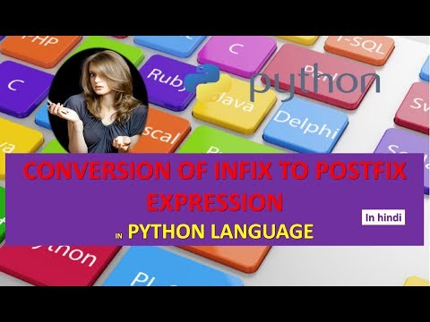 CONVERSION OF INFIX TO POSTFIX EXPRESSION IN PYTHON IN HINDI