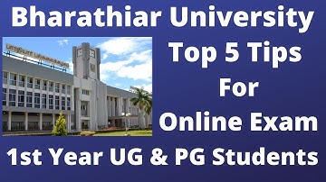 Online Semester Exam Tips| Bharathiar University|1st Year Students|Important Points|TamilRajasekarBR