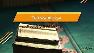 ta 'a uz (seeking protection from shaitan prior to reciting alQuran)