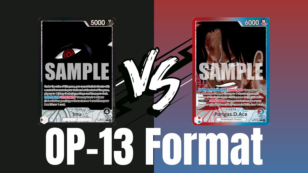 [OP-13] Black Imu vs Red Blue Ace! One Piece TCG