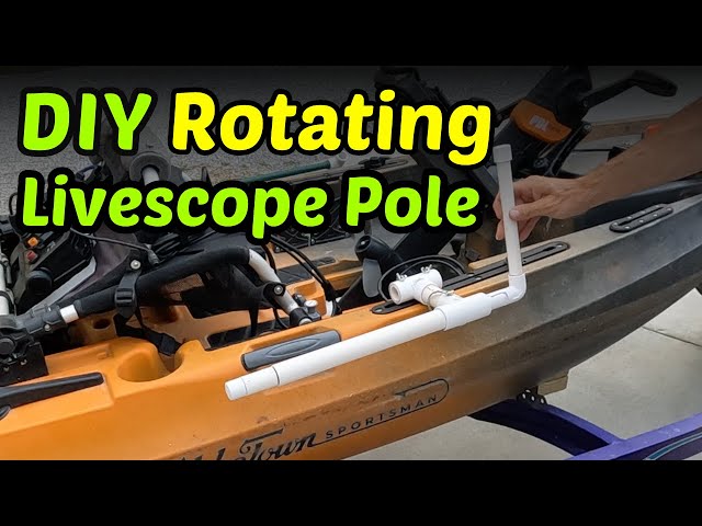 DIY Rotating LIVESCOPE Pole Mount for Kayaks 