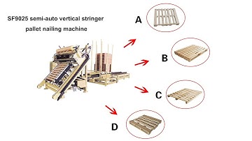 SF9025 Semi-auto vertical stringer pallet nailing machine #shorts