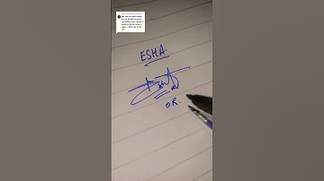 Esha Sign 🛑 #subscribetomychannel #simplesignature #signature #art