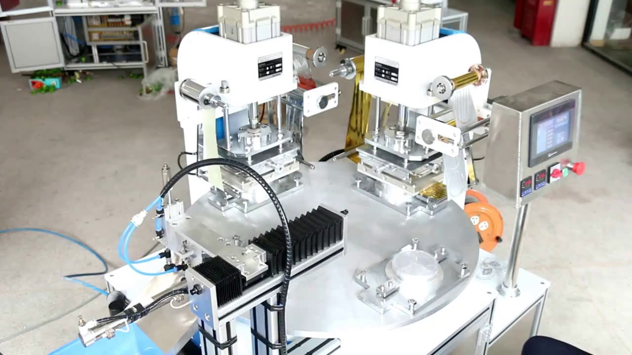 Two Color Hot Stamping Machine - YouTube
