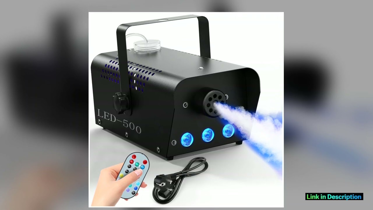 UKing 500W Smoke Machine RGB 3 LED Mixed Color Fog Machine with Remote Control Stage Smoke Ejector