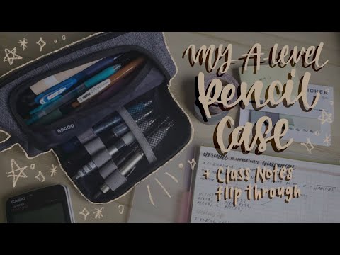 my A level pencil case for aesthetic notes + flip through ‧.⁺˚*・.‧͙