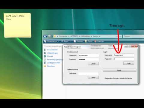 My Login and Registration key Program made in VB 2008