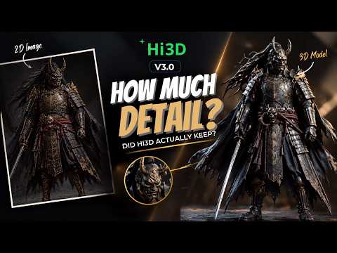I Turned a 2D Samurai Into 3D With Hi3D V3.0… HOW MUCH DETAIL?!