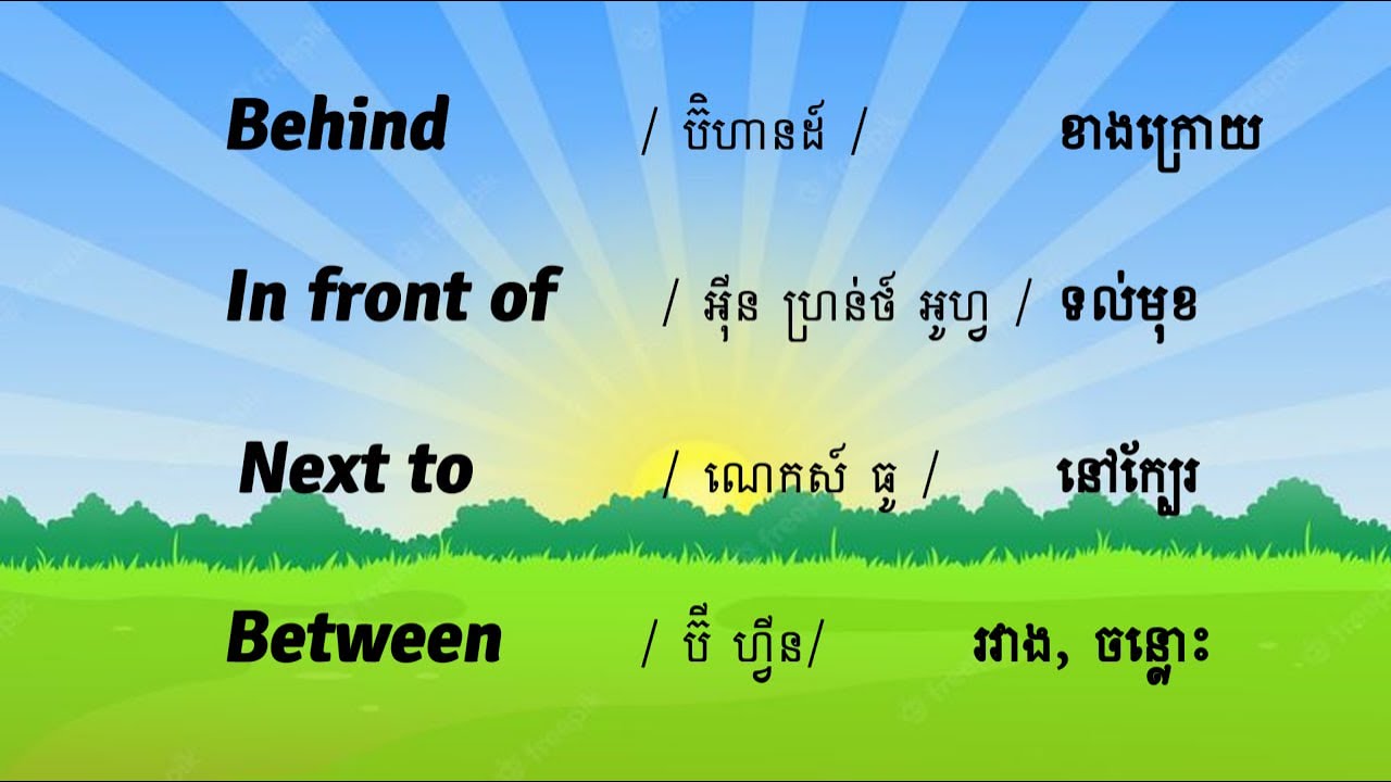 Learning 24 Daily use English words | រៀនពាក្យភាសាអង់គ្លេស