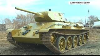 Копию легендарного танка Т-34 установили в селе Шипуново
