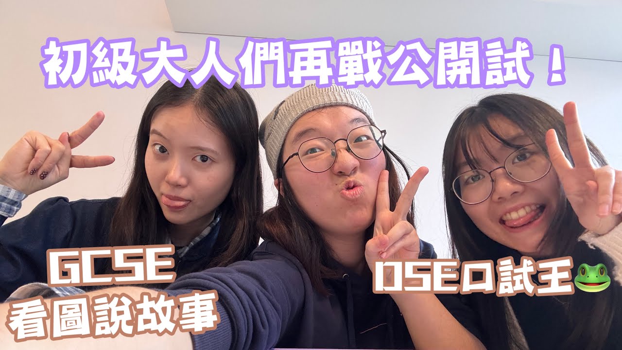初級大人們再戰公開試(下)|三人三色GCSE看圖說故事😍|DSE口試全是回憶😭|史上最和平的group discussion 縮圖