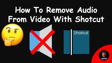 How To Remove Audio From Video With Shotcut