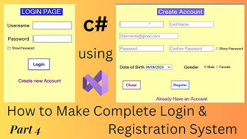 How to create Complete Login & Registration System using c# Part 4