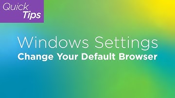 Windows Settings: Change Your Default Browser | Lenovo Support Quick Tips