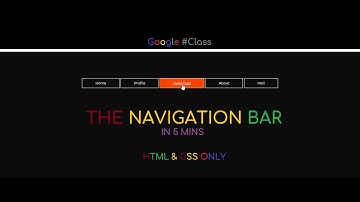 HTML/CSS - THE NAVIGATION BAR | IN 5 MINS ONLY | WEB PROFESSOR | G CLASS - EASY TUTORIAL.