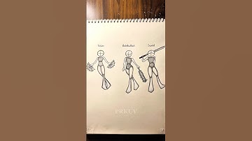 How to draw body with different weapons ✨ pt.2 #drawing #tutorial #howtodraw #art #shorts