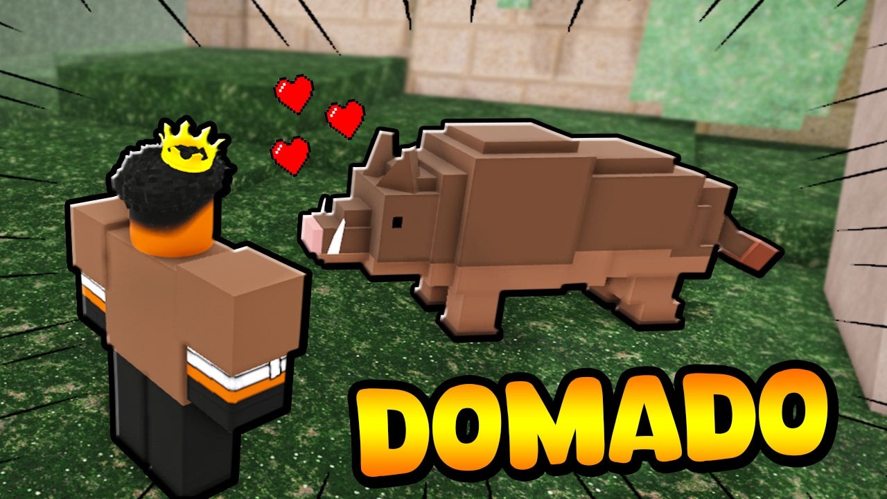 DOMEI O NOVO JAVALI GIGANTE NO 99 NOITES NA FLORESTA - ROBLOX