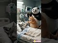 chubby orange cat propose his crush😉 #meow #funny #panda