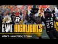 GAME HIGHLIGHTS Hamilton Tiger Cats Ottawa REDBLACKS Week 7 20 07 25 GAME HIGHLIGHTS Hamilton Tiger Cats Ottawa REDBLACKS Week 7 20 07 25
