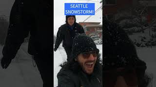 #Shorts #Snowstorm #Seattle #Snow sledding fun!! come down the hill with us 🎉🌨️❄️⛷️