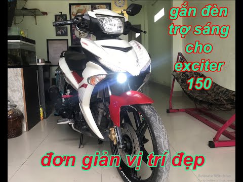 Video lắp đèn trợ sáng cho exciter 150 - đơn giản vị trí đẹp - youtube