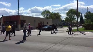 WATCH NOW: Protesters march down street in Hammond