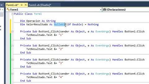 Hacer una calculadora en Visual Basic  NET 2013