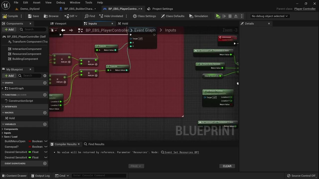 Unreal Engine Gamepad Support for Menu such as Easy Building System