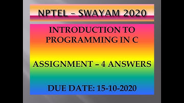 NPTEL SWAYAM Introduction to Programming in C Week 4 Assignment 4 Question 2 Solutions