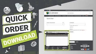 Quick order download / upload - WDS Components