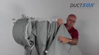 One Row Tension Cable Installation  Fabric Ductwork by DuctSox