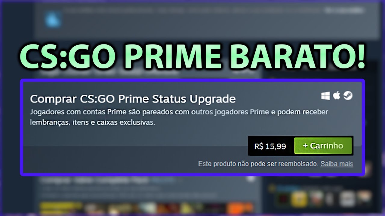 CSGO PRIME STEAM (COMPRADO COMO - Counter Strike - Contas e outros - GGMAX