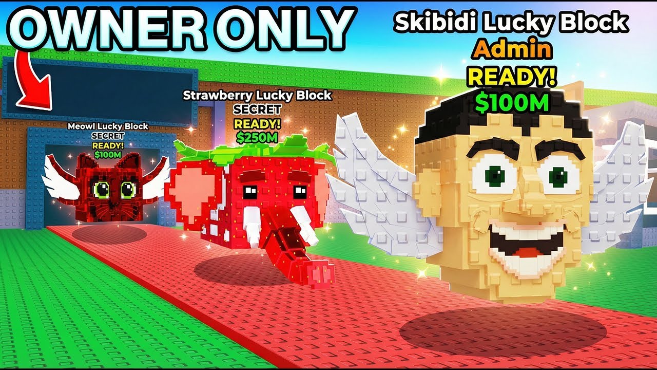 Từ Noob Đến Pro Chỉ Dùng OWNER LUCKY BLOCKS Trong Steal A Brainrot!