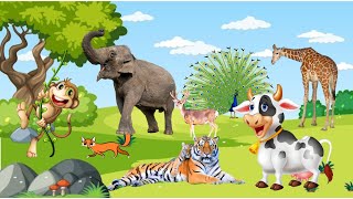 animals sounds video for kids  | Animals Name And Sound Elephant-Dog-Tiger-Horse-monkey-Crocodile screenshot 4