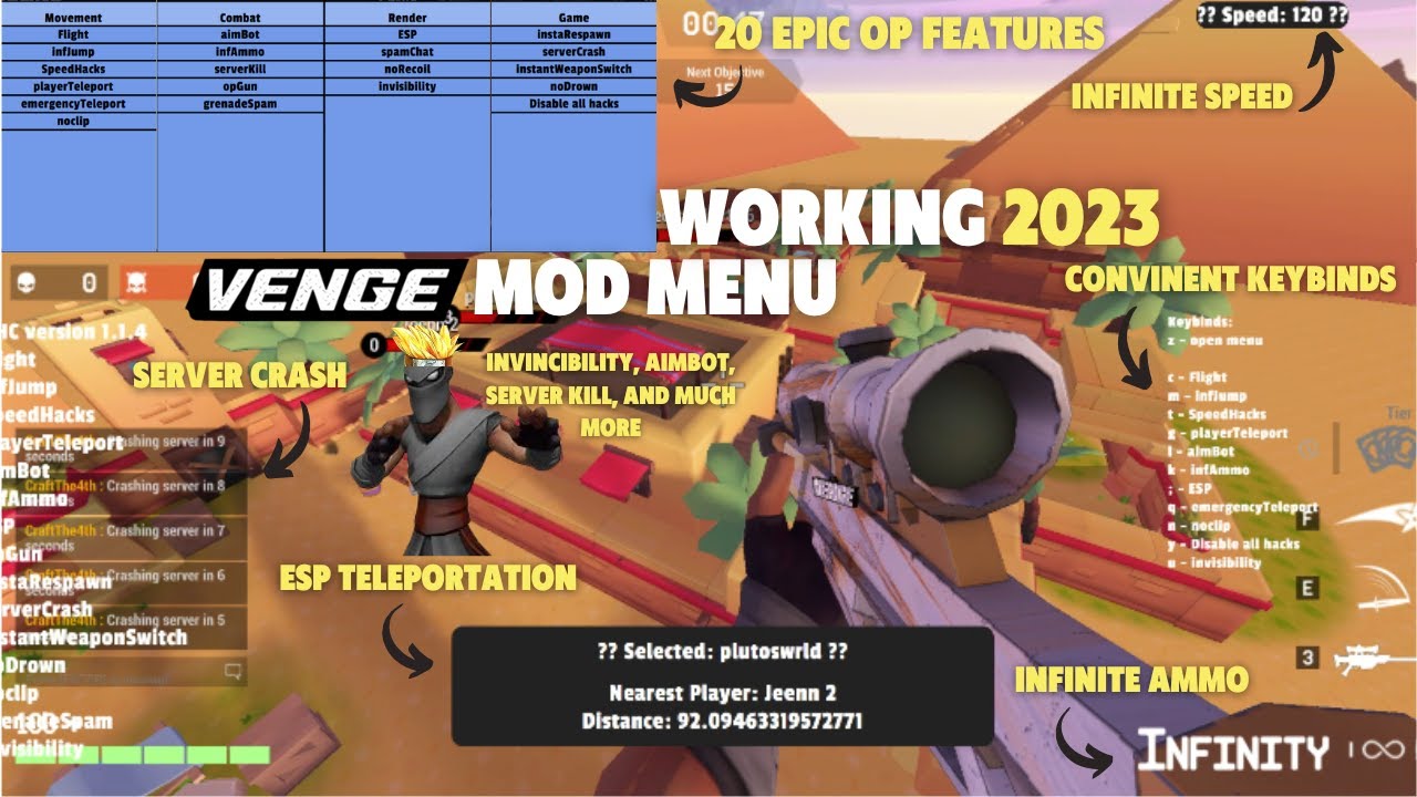 🤑💎✓Venge.io OP MOD MENU HACK ✓ 💎🤑   🎯✓AIMBOT✓🎯  💀✓SERVER KILL✓💀 🦾INVINCIBILITY🦾 +🔥MUCH MUCH MORE! 🔥