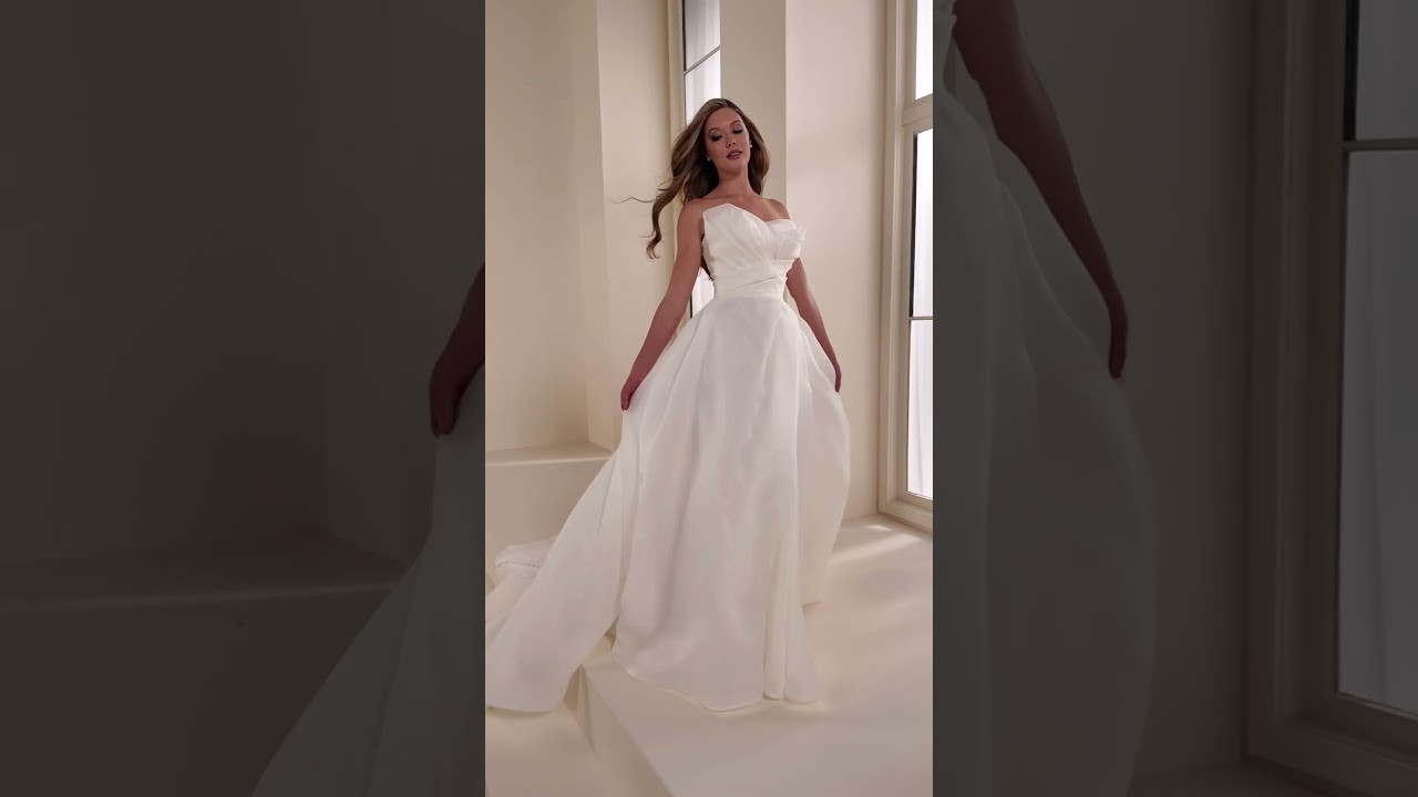 A-line Wedding Dress | E408 by Enchanting available at Timeless Bridal Couture