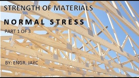 Strength of materials: Normal Stress Part 1 of 3 (Filipino, English)