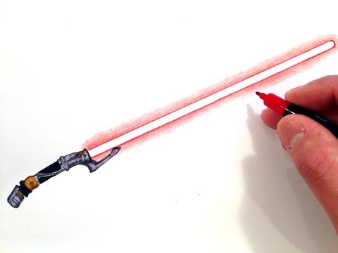 How to Draw Count Dooku's Lightsaber