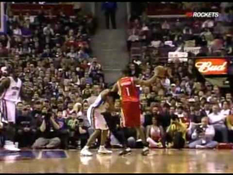 Tracy McGrady Fadeaway Jumper On Rip Hamilton Vs P...