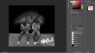 Making of the digipak: front cover