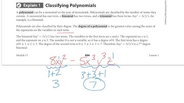 Lesson 17.1 Alg 1 video