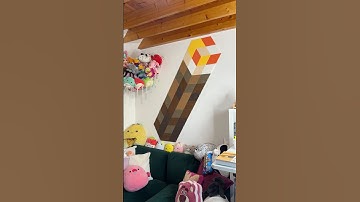 Putting a GIANT minecraft torch up on my wall ⛏️