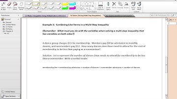 PreAlgebra 3 6 (Multi-Step Inequalities) Video