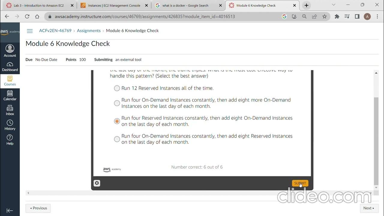 AWS CLOUD INTERNSHIP MODULE 6 KNOWLEDGE CHECK ANSWERS - YouTube